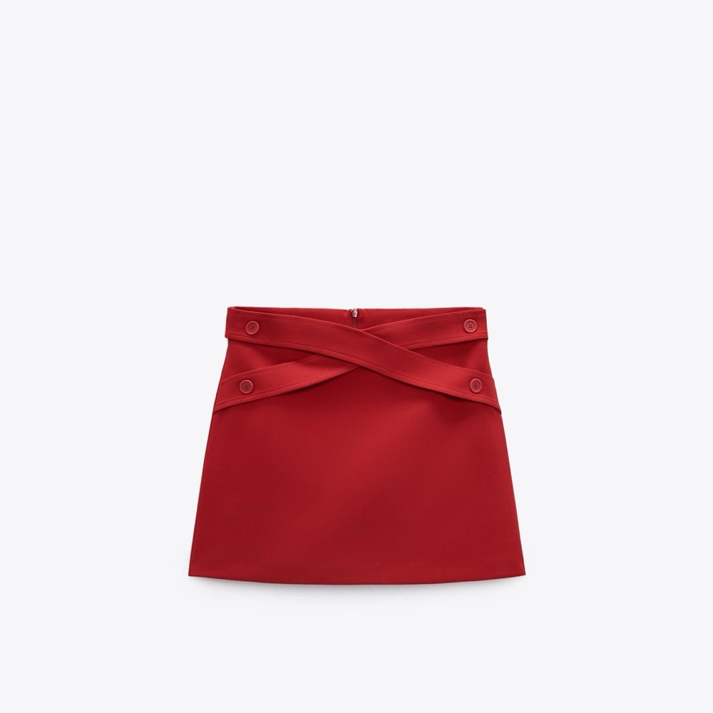 Zara Red A-Line Skirt - 90% NEW